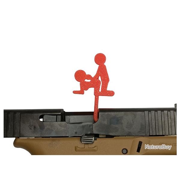 Lot de 5 Drapeaux T�moin de Chambre Vide Universel Levrette Rouge Made in France