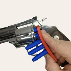 Speed Loader/Speed Strip 38SP ou 357 Magnum 5 Coups Rouge - Fabriqu&eacute; en France