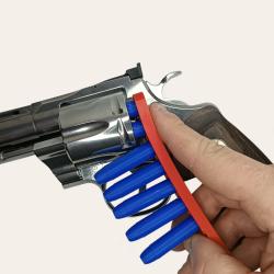 Speed Loader/Speed Strip 38SP ou 357 Magnum 7 Coups Rouge - Fabriqu&eacute; en France