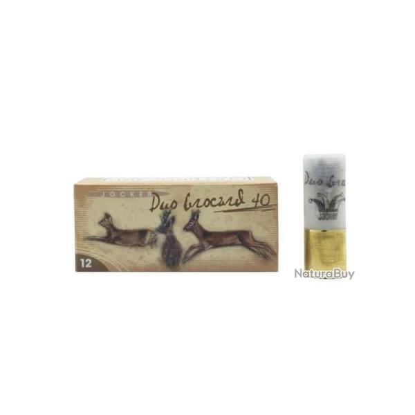BOITE DE 10 CARTOUCHES JOCKER DUO BROCARD 40G BOURRE JUPE CAL.12/70 PLOMBS 1/2 NICKEL�