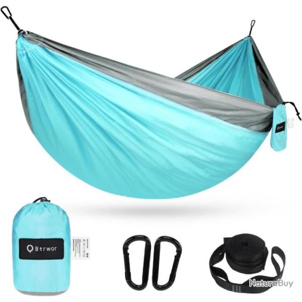 Hamac Ultra L�ger 270x140cm Nylon Parachute Capacit� Charge 300 kg  Bivouac Randonn�e Voyage Camping