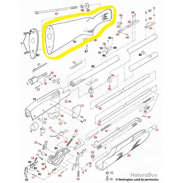 REMINGTON 552 - pi�ce d�tach�e N� 92 - occasion