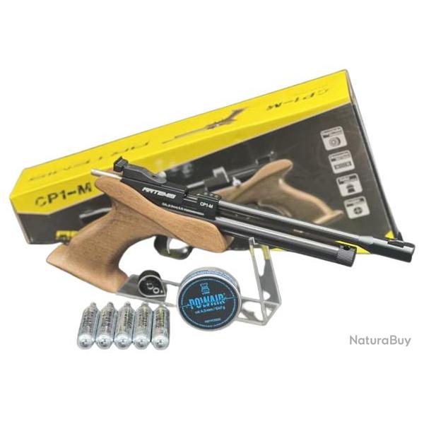 Pack Pistolet Plombs CO2 CP1M Multi coups C4.5 Artemis 6 joules + Bo�te de plombs
