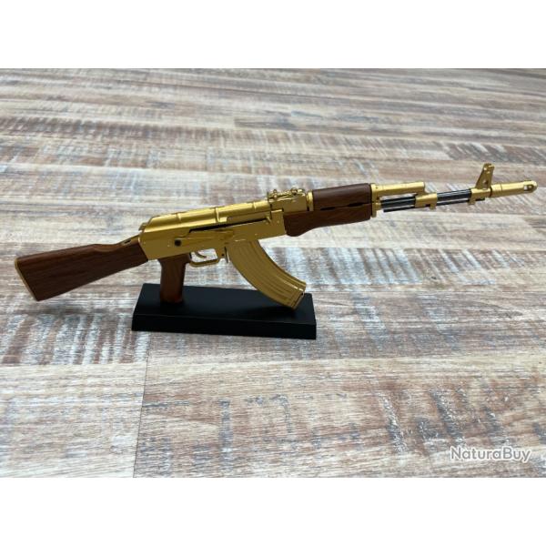 REPLIQUE  MINIATURE D' ARMES DE GUERRE AK47 OR