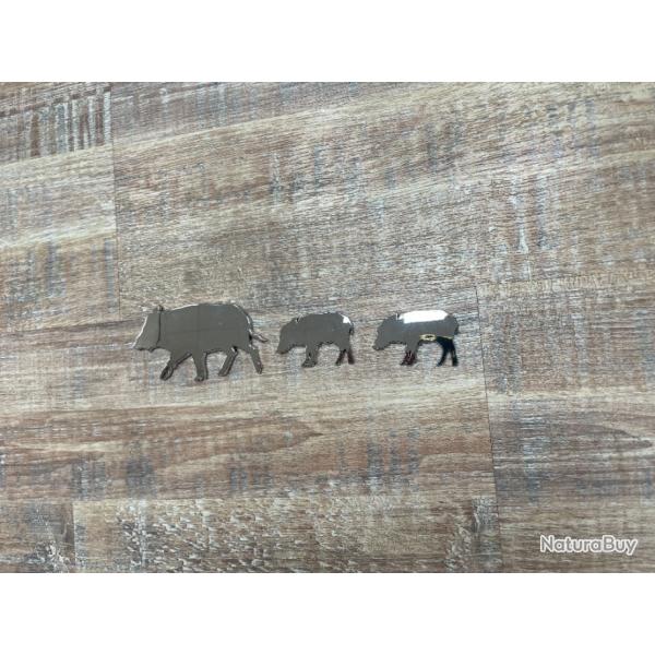 AUTOCOLLANT 3 SANGLIERS