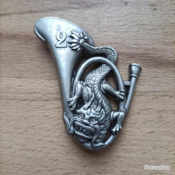 2� GC : insigne du 2� groupe de chasseurs m�canis�s pavillon � gauche