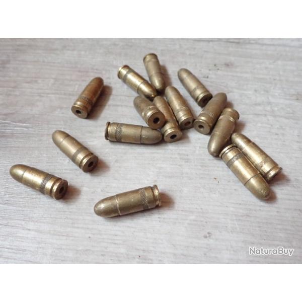 Lot de 4 cartouches, munitions de manipulation 9 mm. Origine suisse