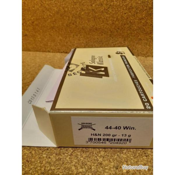 4 BOITEs DE 20 CARTOUCHES WESTERN SOLOGNE Cal:44 -40 WIN expedition de suite