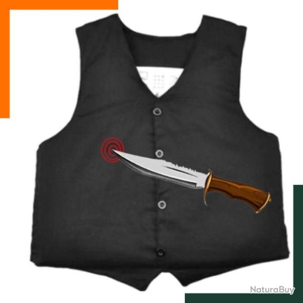 Gilet anti-coupure de couteau - Elgant rsistant et respirant - Noir