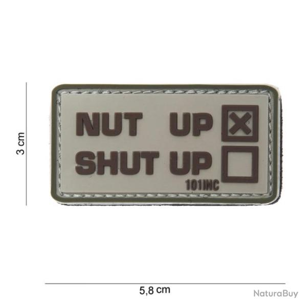Patch 3D PVC Nut up gris et vert | 101 Inc (0001 0889)