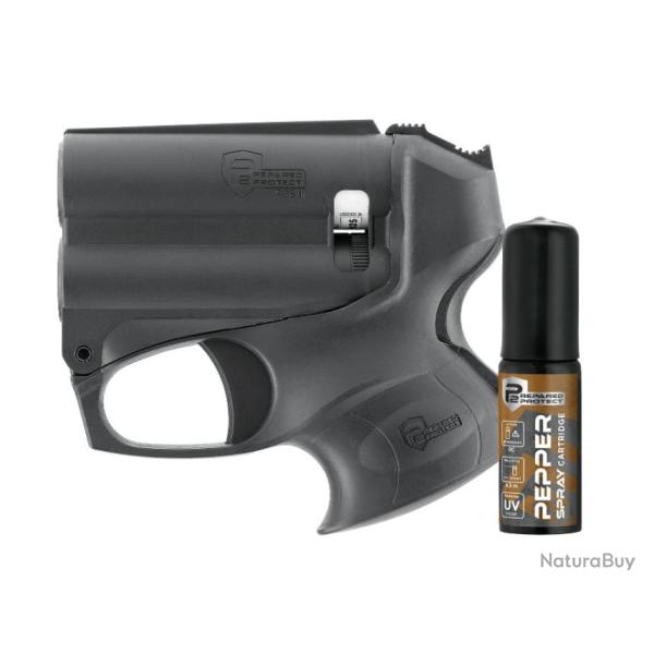 Pistolet Lacrymog�ne PGS II - Lampe 200 Lumens + Bombe Poivre 11ml Incluse