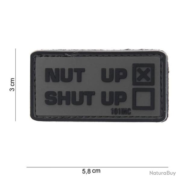 Patch 3D PVC Nut up gris | 101 Inc (0001 0888)