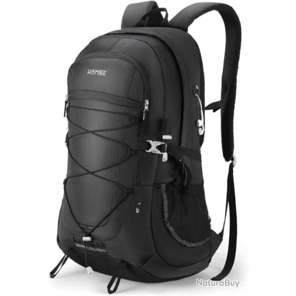 Sac � Dos Tactique 45L Randonn�e Pliable Imperm�able Alpinisme Chasse P�che Trekking Noir