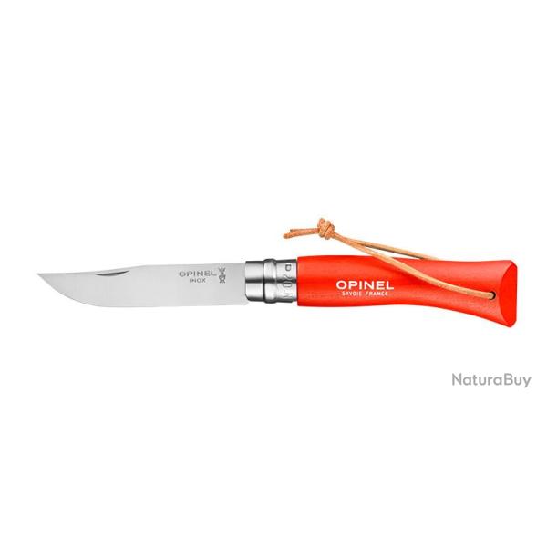 Opinel Baroudeur N-07 ORANGE avec lien cuir