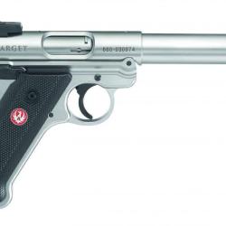 RUGER MARK IV 22LR 10CPS INOX TARGET CANON BULL FILETE