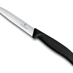 COUTEAU OFFICE VICTORINOX 10CM NOIR A DENTS