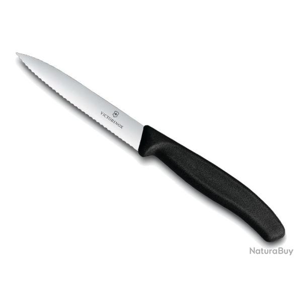 COUTEAU OFFICE VICTORINOX 10CM NOIR A DENTS