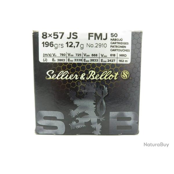 SELLIER BELLOT 8X57JS FMJ 12.7G X50