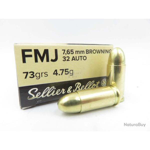 SELLIER - BELLOT 7.65 32ACP 73 GR X50