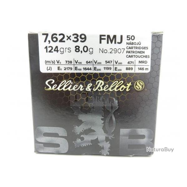 SELLIER BELLOT 7.62X39 FMJ 124GR X50