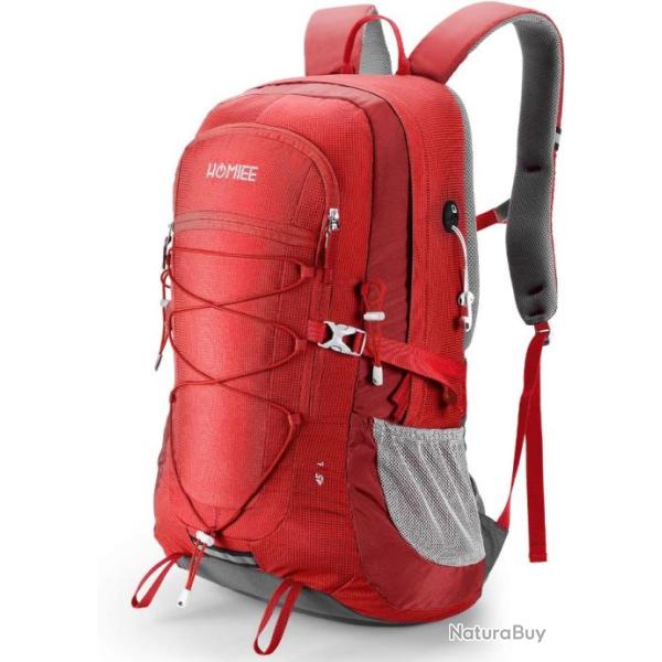 Sac � Dos Tactique 45L Randonn�e Pliable Imperm�able Alpinisme Chasse P�che Trekking Rouge