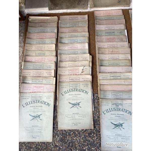 Gros Lot de 45 magazines L'ILLUSTRATION  1915/1916/1917/1925