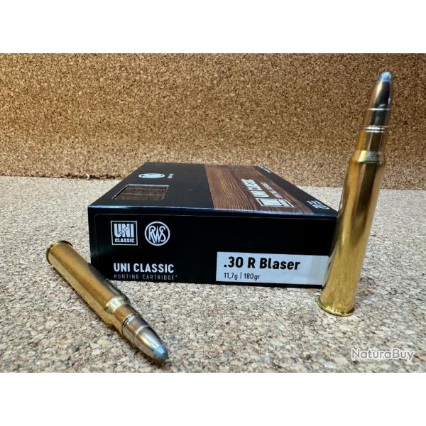 1 BOITE DE MUNITIONS RWS 30R BLASER UNI CLASSIC 11.7gr