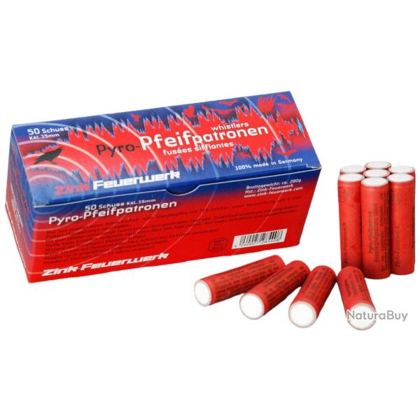 BOITE DE 50 FUS�ES ZINK SIFFLANTES �15mm