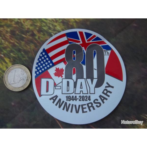 autocollant 80 �me anniversaire d�barquement 1944-2024