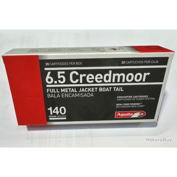 Munitions AGUILA cal.6.5 creedmoor fmj 140gr par 20