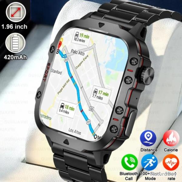 Montre Militaire GPS Connect�e GPS pour Xiaomi �cran AMOLED HD, Fr�quence Cardiaque-Bluetooth