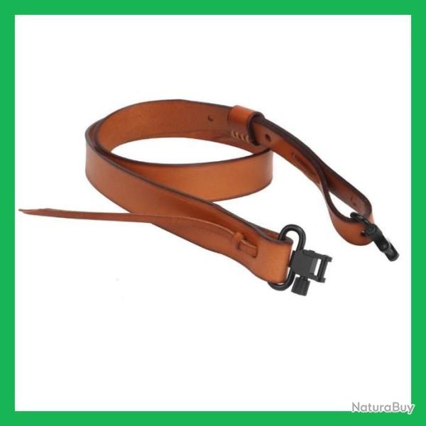 Tourbon Ceinture de fronde pour fusil de chasse, en cuir v�ritable, avec pivots
