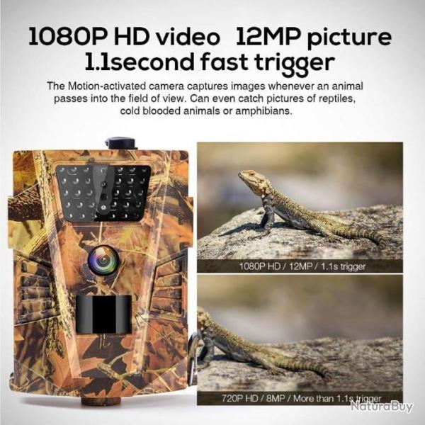 Camra HT001  12mp,  Vision nocturne tanche,en milieu sauvage, piges Photo