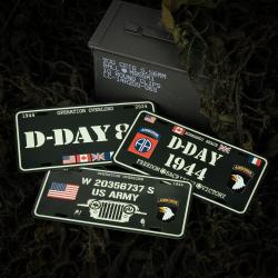 Plaque d'immatriculation D-Day Willys
