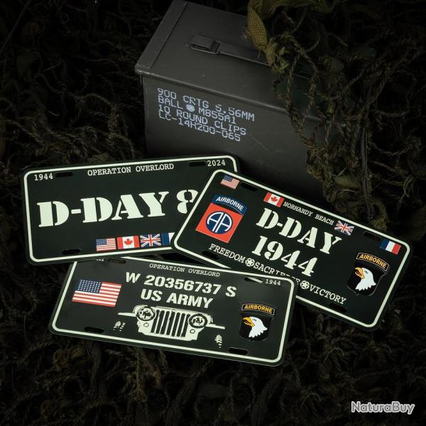 Plaque d'immatriculation D-Day Willys