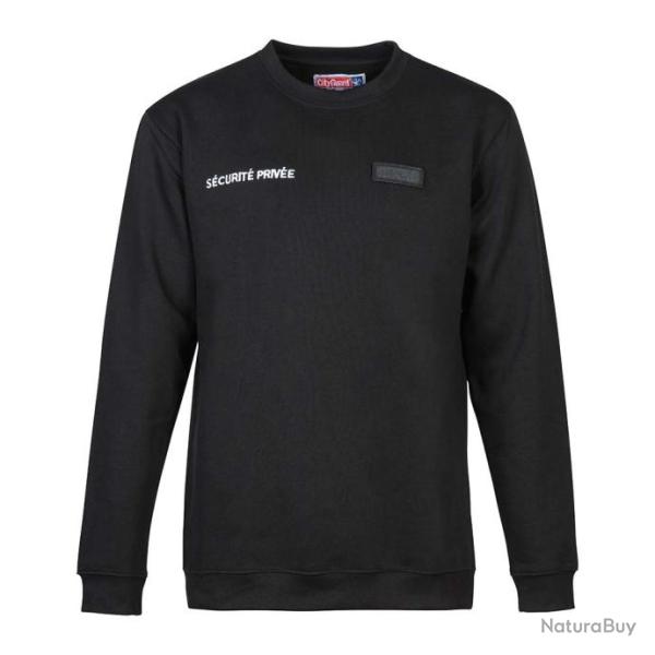 SWEAT SHIRT SECURITE FENETRE MATRICULE A BRODER NOIR