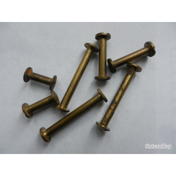 lot d'anciennes vis Chicago en laiton de reliure pour album