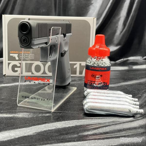 Pack pr�t � tirer PISTOLET "GLOCK 17 GEN5" - CO2 - CAL BB/4.5MM - BLACK TUNGSTEN GRAY