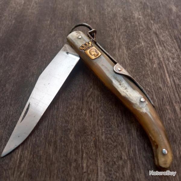 Ancien Couteau CORSE � palme Manche en Corne