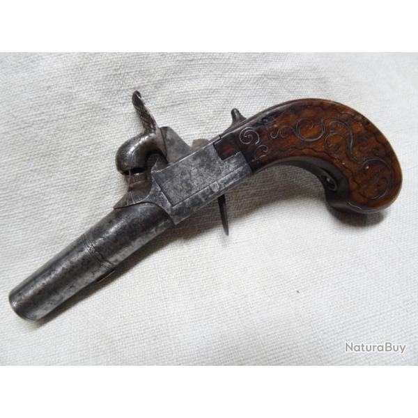 A215X tr�s beau pistolet a un canon a percussion  ( jean rainkin )