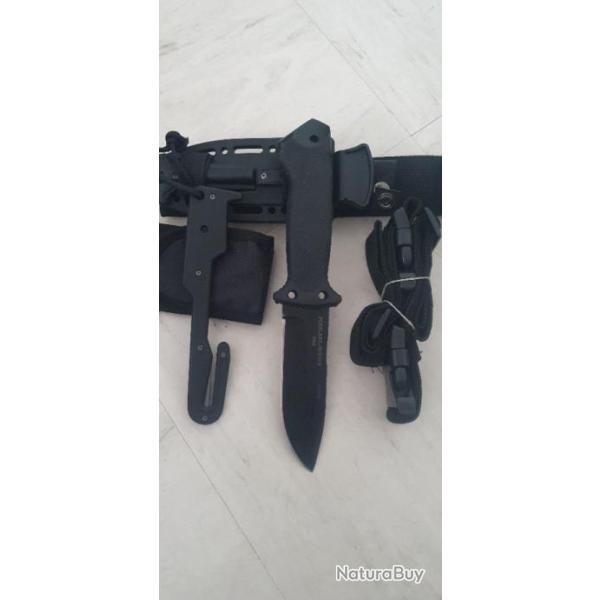 Couteau noir Gerber KNIVES fixer blande Fine Edge Black Lame Lisse Tactique Chasse Randonn�e Camping