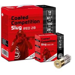 GECO COATED COMPETITION SLUG RED 28 12/67 28g - Boite de 25 unités