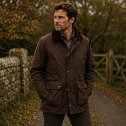 Veste Huil&eacute;e l&eacute;g&egrave;re non rembourr&eacute;e Marron
