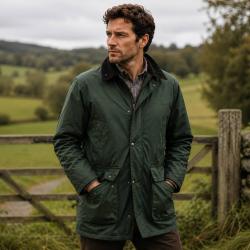 Veste Huil&eacute;e l&eacute;g&egrave;re non rembourr&eacute;e Vert