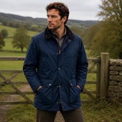 Veste Huil&eacute;e l&eacute;g&egrave;re non rembourr&eacute;e Bleu