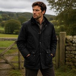Veste Huil&eacute;e l&eacute;g&egrave;re non rembourr&eacute;e Noir