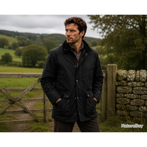 Veste Huil�e l�g�re non rembourr�e Noir