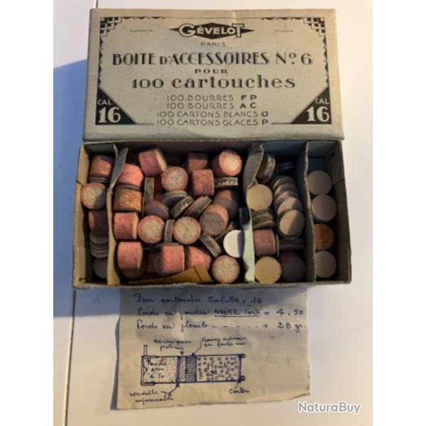 Ancienne bo�te GEVELOT d'accessoire n*6 pour 100 cartouches