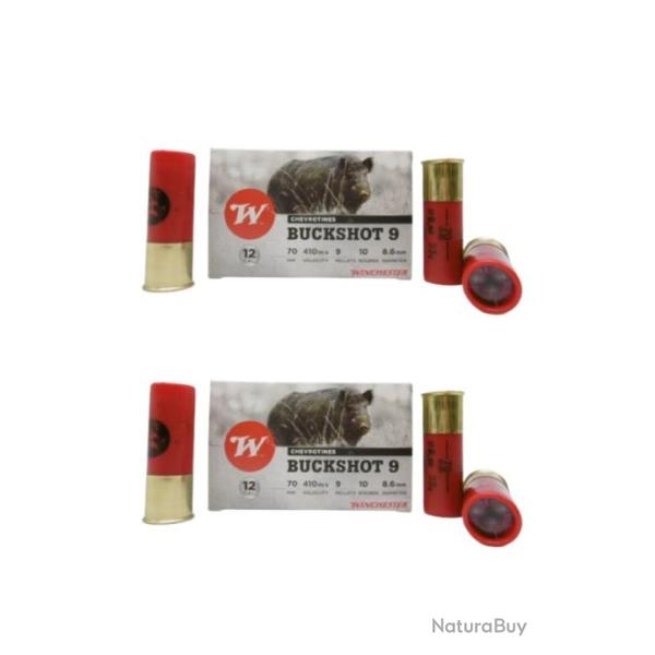 Lot de 2 bo�tes de 10 cartouches Buckshot 12-70 - 33.3g