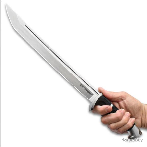 Sabre United Cutlery Honshu Sub-Hilt Tanto Sword Lame Acier 7Cr13 Satin Manche TPR Etui Cuir UC3603
